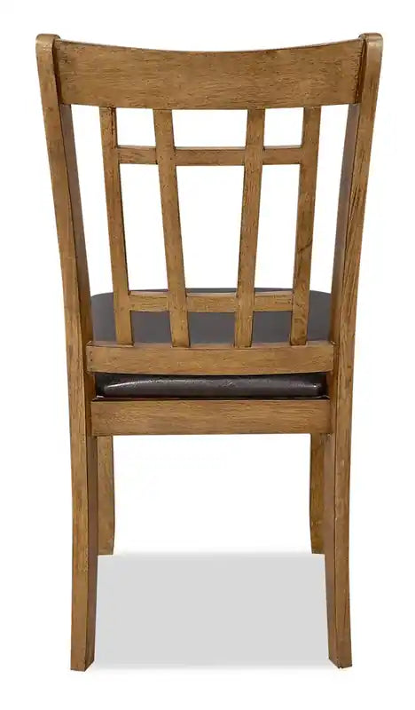Chaise de salle à manger en tissu d'aspect lin - Gris tourterelle