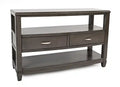 Downtown 50 Modern Sofa Table with Storage and Shelf - Grey Brown Wood