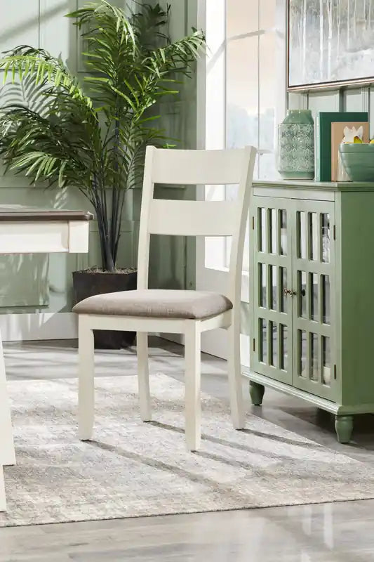 Ensemble de salle à manger 7 pièces avec table et 6 chaises, tiroirs de rangement, piédestal à tréteaux, 70W - Blanc/Gris