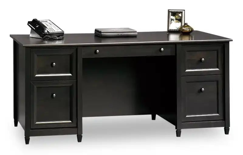 65.12 Bureau de direction avec 4 tiroirs - Noir Estate