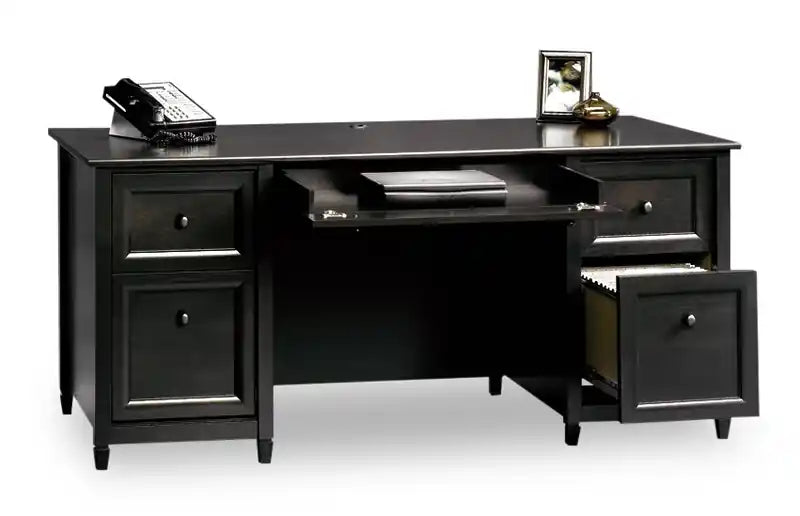 65.12 Bureau de direction avec 4 tiroirs - Noir Estate