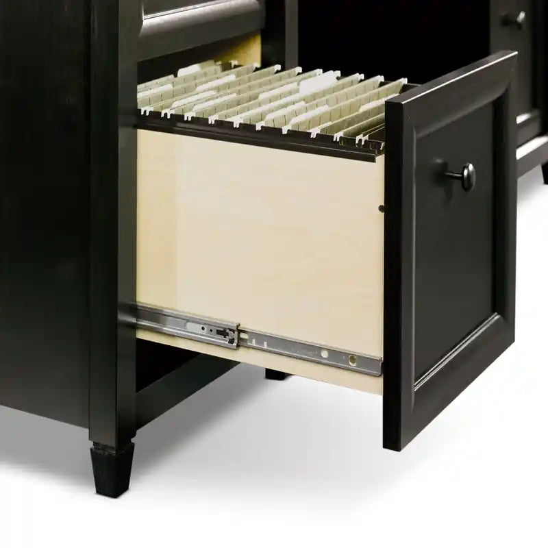 65.12 Bureau de direction avec 4 tiroirs - Noir Estate