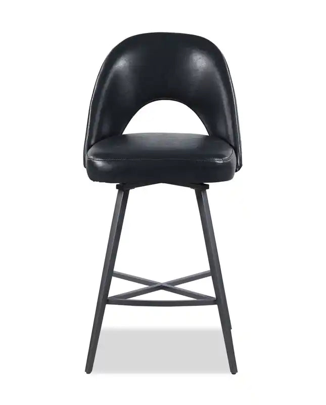Tabouret avec assise pivotante et revêtement en cuir végétalien, hauteur 66 cm