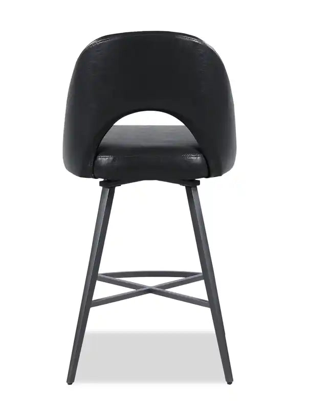 Tabouret avec assise pivotante et revêtement en cuir végétalien, hauteur 66 cm