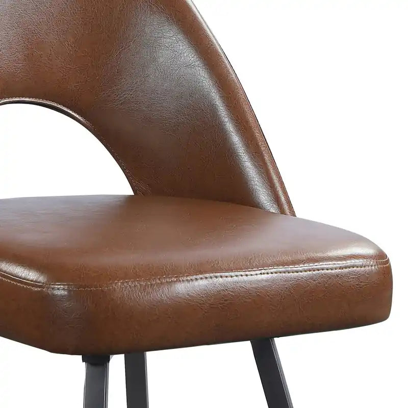 Tabouret avec assise pivotante et revêtement en cuir végétalien, hauteur 66 cm