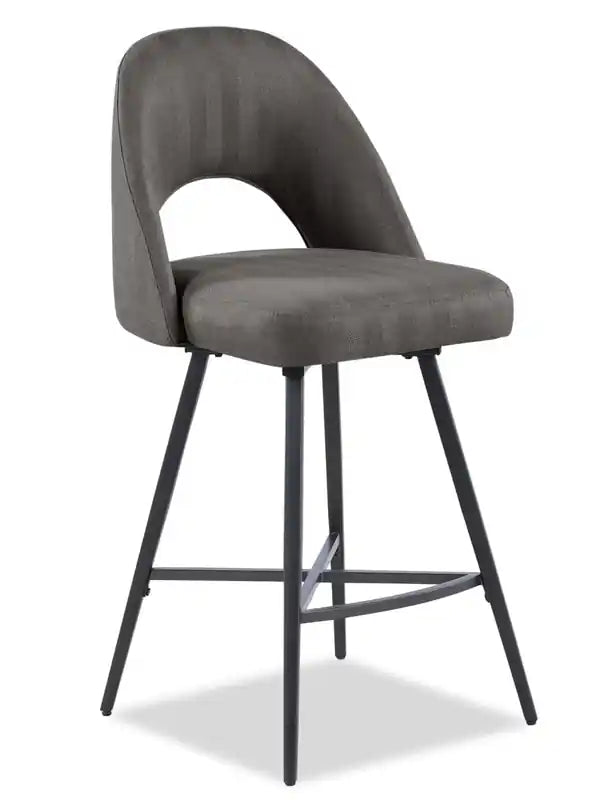 Tabouret avec assise pivotante et revêtement en cuir végétalien, hauteur 66 cm