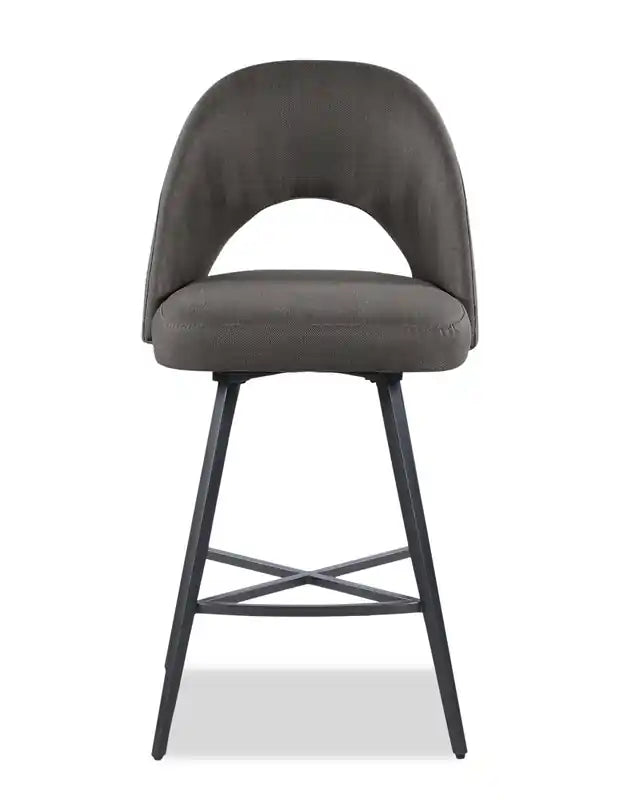 Tabouret avec assise pivotante et revêtement en cuir végétalien, hauteur 66 cm