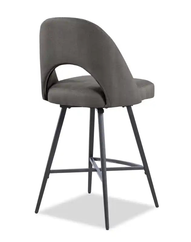 Tabouret avec assise pivotante et revêtement en cuir végétalien, hauteur 66 cm