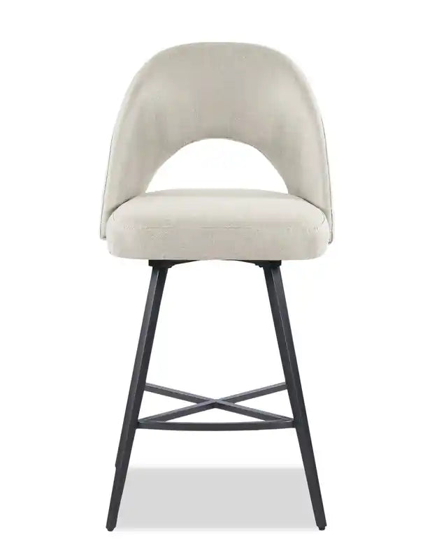 Tabouret avec assise pivotante et revêtement en cuir végétalien, hauteur 66 cm