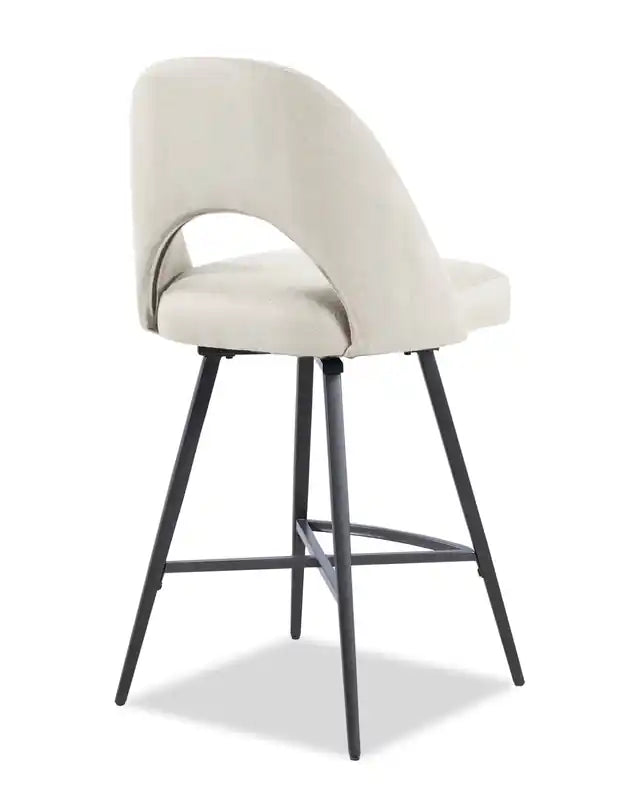 Tabouret avec assise pivotante et revêtement en cuir végétalien, hauteur 66 cm