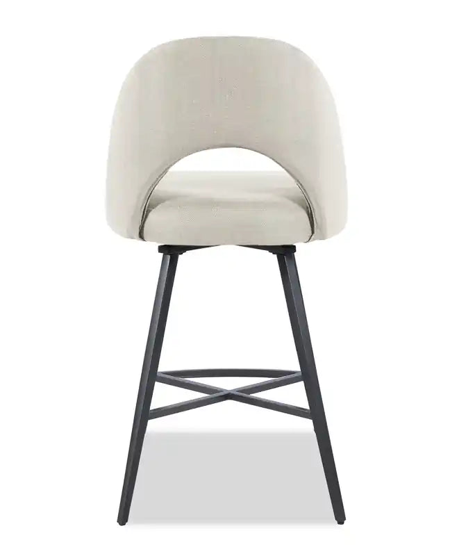 Tabouret avec assise pivotante et revêtement en cuir végétalien, hauteur 66 cm