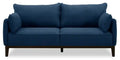 Cindy Crawford Home Gena 78.7 Linen-Look Fabric Condo Size Sofa with Removable Back Cushions