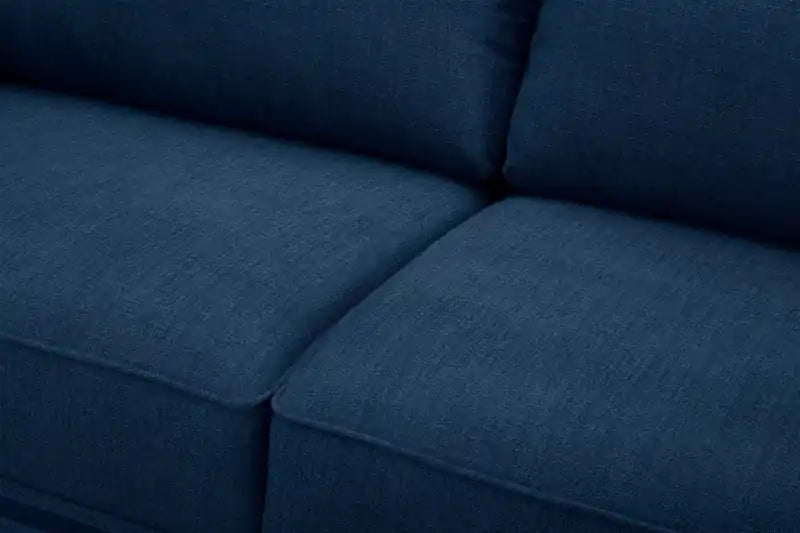 Canapé de 199,9 cm en tissu aspect lin avec coussins de dossier amovibles