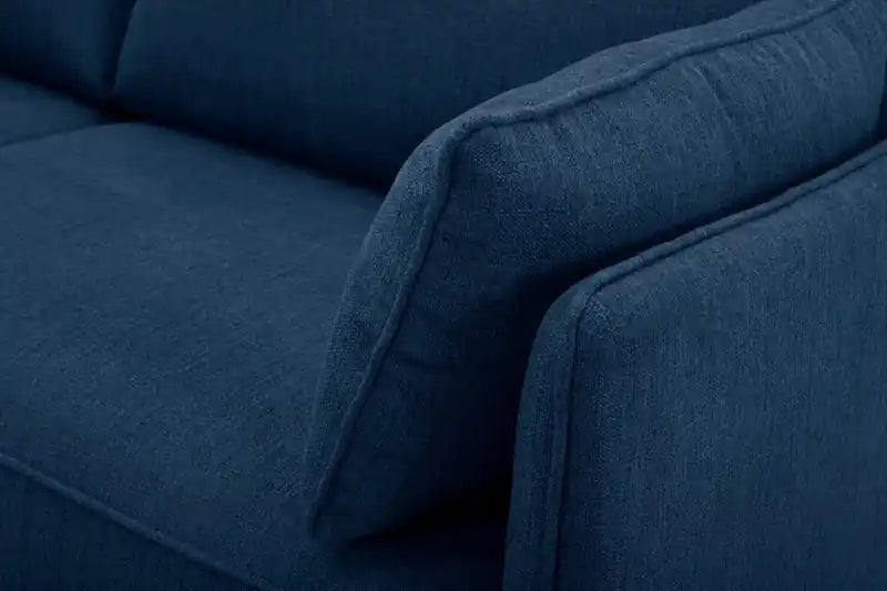 Canapé de 199,9 cm en tissu aspect lin avec coussins de dossier amovibles