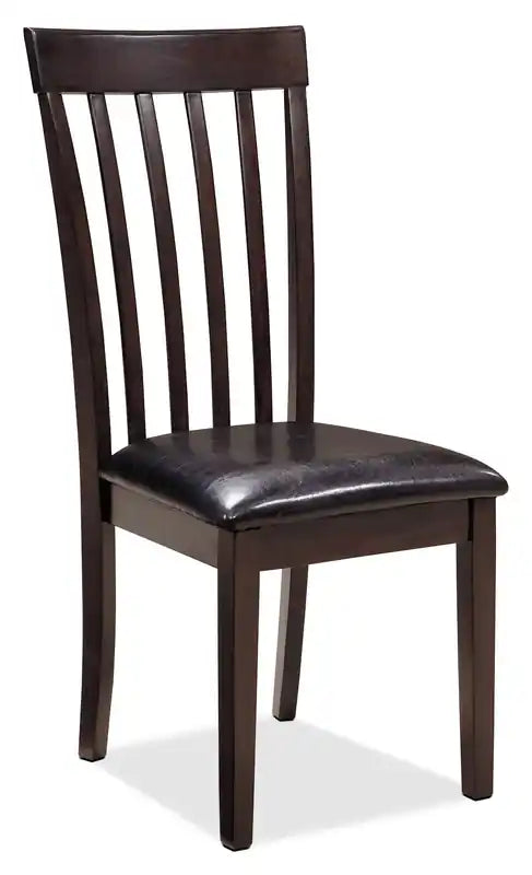 Hammis Dining Chair with Vegan-Leather Fabric, Slat-Back