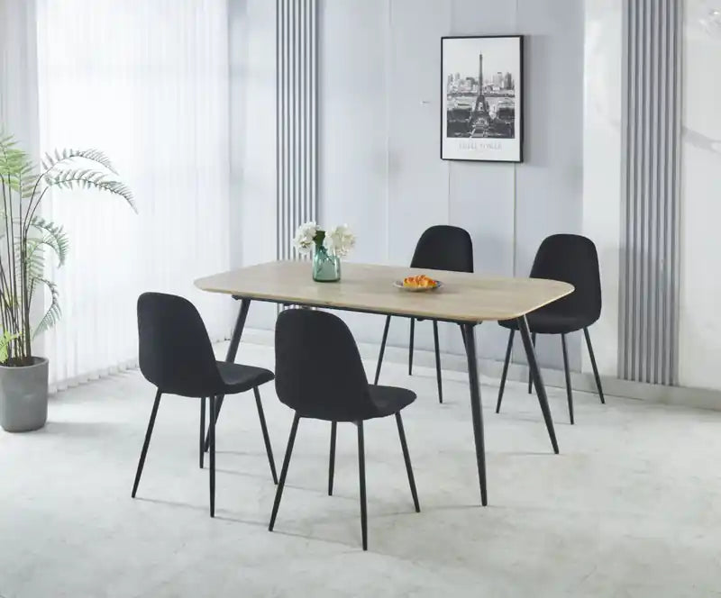 Chaise de salle à manger en tissu polyester