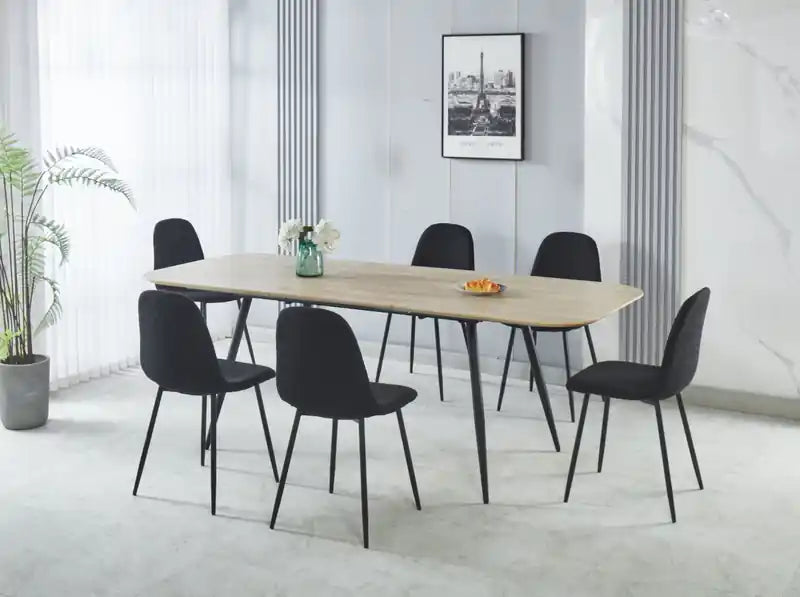 Chaise de salle à manger en tissu polyester