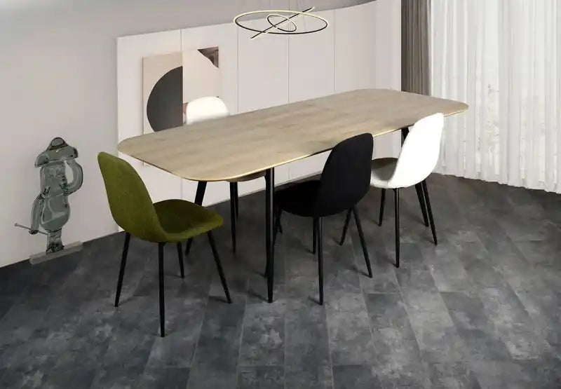 Chaise de salle à manger en tissu polyester