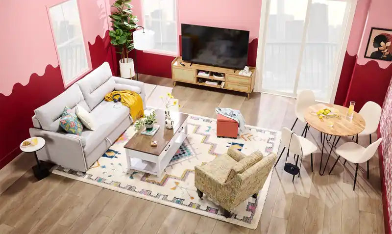 Chaise de salle à manger en tissu polyester