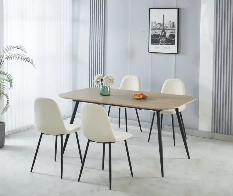 Chaise de salle à manger en tissu polyester