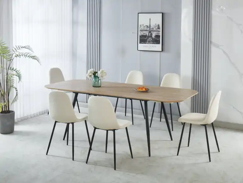 Chaise de salle à manger en tissu polyester