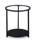 Kendal 20 Modern Round Glass Top End Table