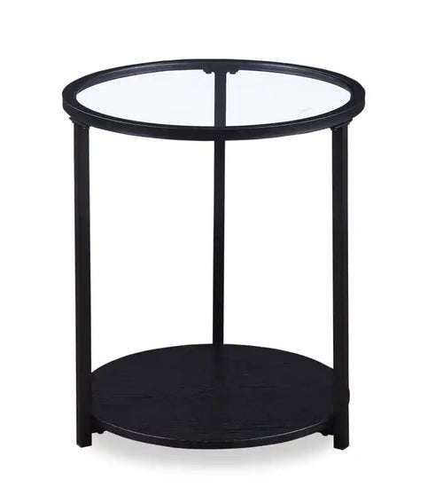 Kendal 20 Modern Round Glass Top End Table