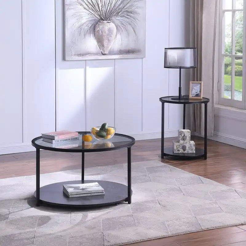 20 tables d'appoint rondes modernes avec plateau en verre