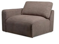 Kort & Co. Lotus Modular 42.5 Chenille Fabric Left-Facing Chair with Feather Down Cushions - Coffee Brown