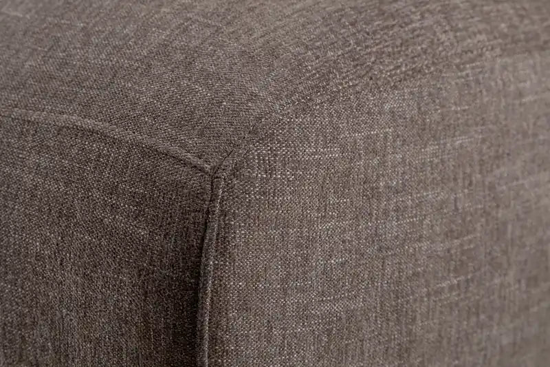 Fauteuil gauche 42,5 en tissu chenille avec coussins en plumes et duvet – Marron café