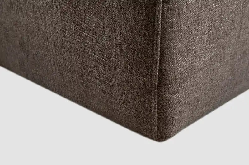 Fauteuil gauche 42,5 en tissu chenille avec coussins en plumes et duvet – Marron café