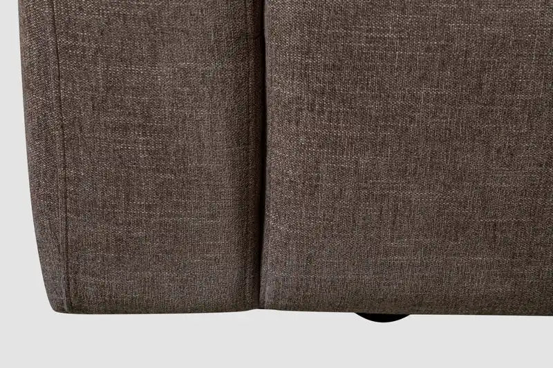 Fauteuil gauche 42,5 en tissu chenille avec coussins en plumes et duvet – Marron café