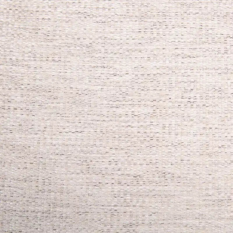 Pouffe 28" en tissu chenille avec pieds en bois - Blanc coquille