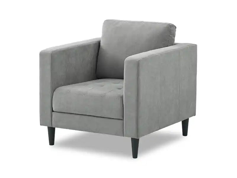 Fauteuil en tissu de 32 po avec coussin de siège capitonné et coussin de dossier réversible