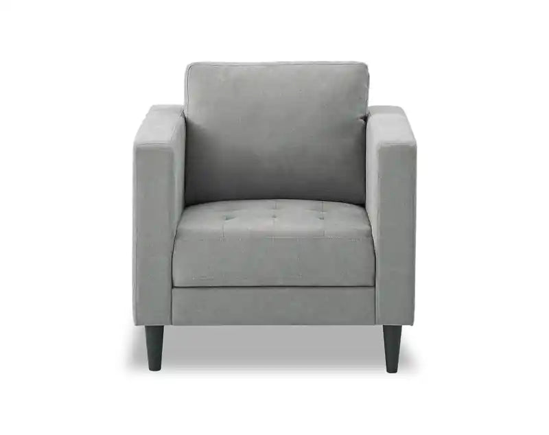 Fauteuil en tissu de 32 po avec coussin de siège capitonné et coussin de dossier réversible