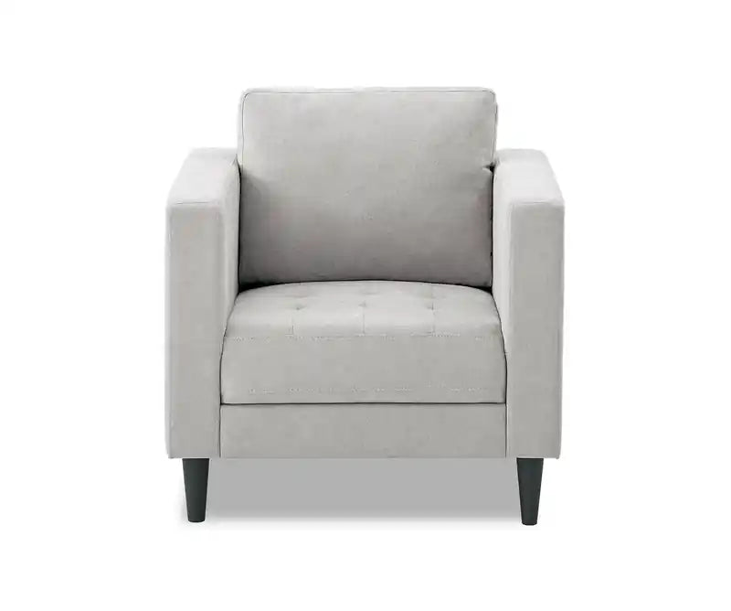 Fauteuil en tissu de 32 po avec coussin de siège capitonné et coussin de dossier réversible