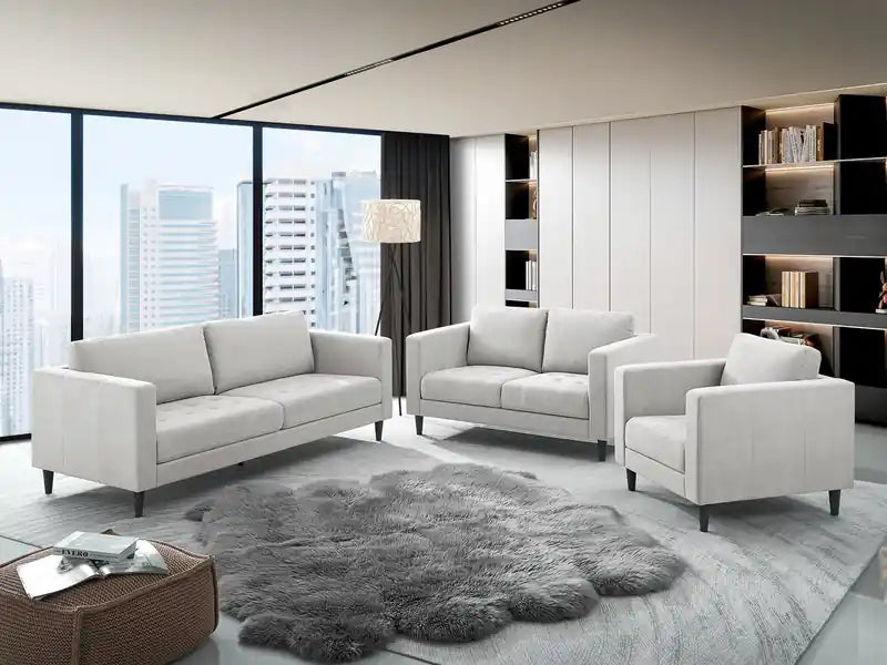 Fauteuil en tissu de 32 po avec coussin de siège capitonné et coussin de dossier réversible