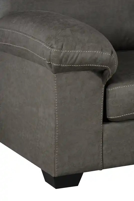 au Canada Morty Canapé-lit en tissu aspect cuir orienté à droite avec coussins décoratifs