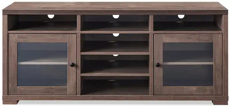 Perry 62 TV Stand with Storage and Cable Management for TVs up to 70- Hazelnut