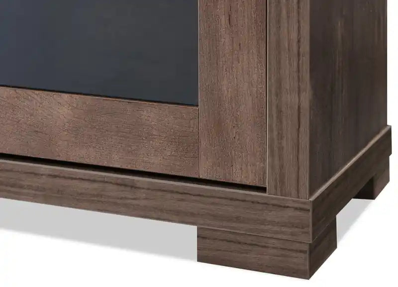 Meuble TV 62 po avec rangement et gestion des câbles pour téléviseurs jusqu'à 70 po - Noisette