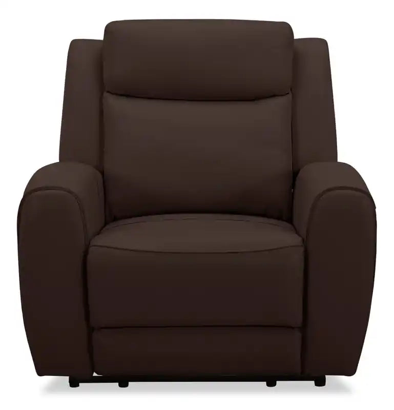 Fauteuil inclinable électrique en cuir véritable pleine fleur 41.25 avec port USB