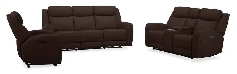 Fauteuil inclinable électrique en cuir véritable pleine fleur 41.25 avec port USB