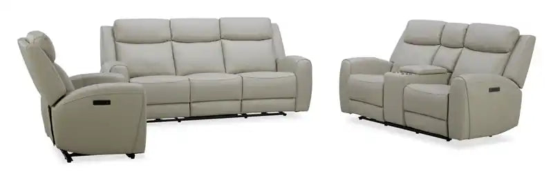 Fauteuil inclinable électrique en cuir véritable pleine fleur 41.25 avec port USB