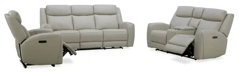 Fauteuil inclinable électrique en cuir véritable pleine fleur 41.25 avec port USB