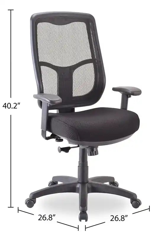 26.8 Fauteuil de bureau - Noir avec dossier en maille