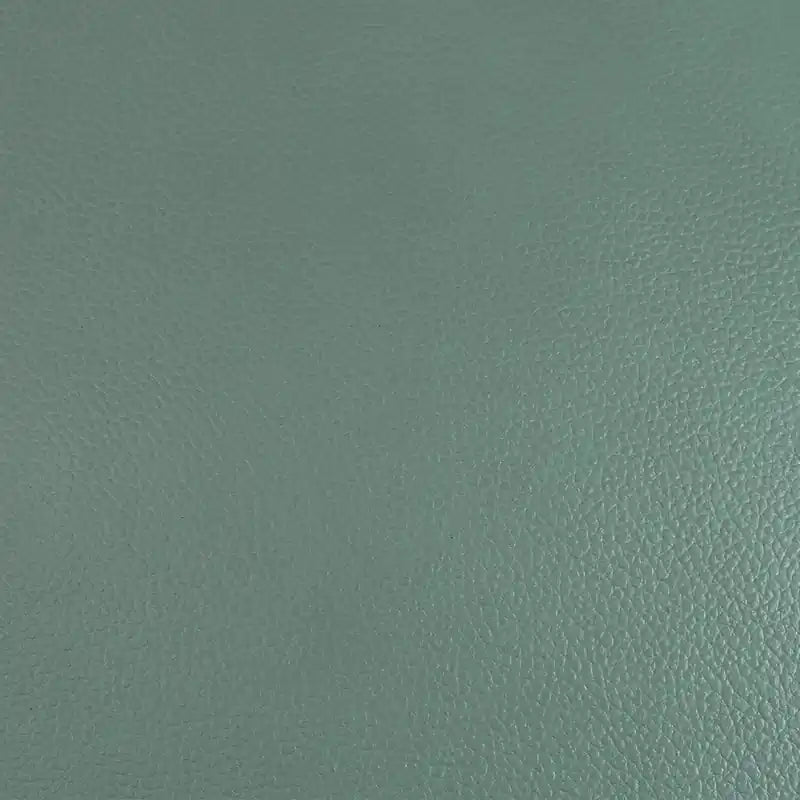 Causeuse en cuir véritable avec coutures à motif de losanges et pieds en bois - Vert écume de mer