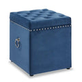 Yukon 17 Square Velvet Storage Ottoman